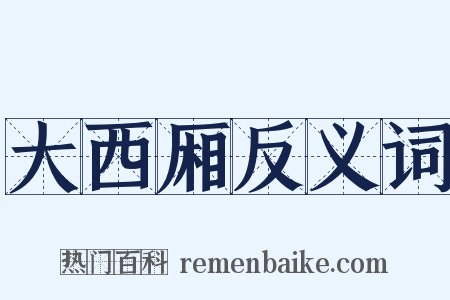 大西厢反义词是什么意思的图片